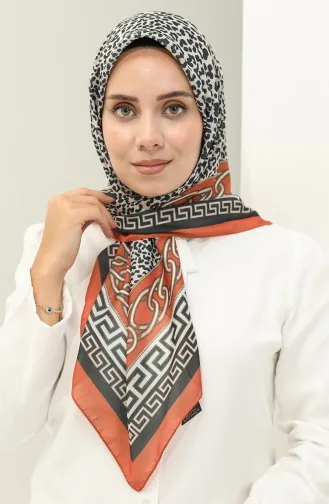 Écharpe Douce à Motifs 2022-06 Brique Clair 2022-06