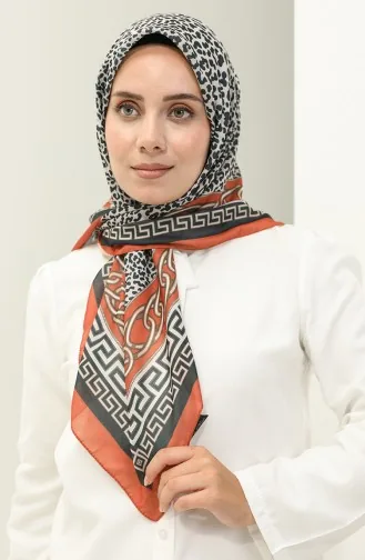Écharpe Douce à Motifs 2022-06 Brique Clair 2022-06