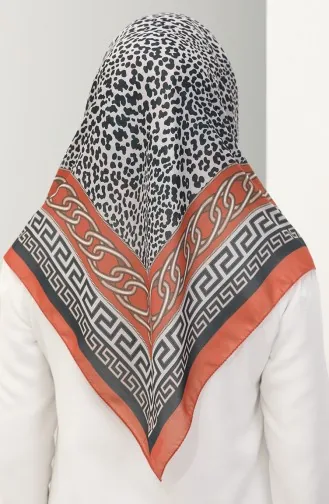 Écharpe Douce à Motifs 2022-06 Brique Clair 2022-06