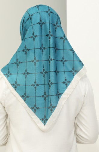 Patterned Soft Scarf 2023-01 Petrol 2023-01