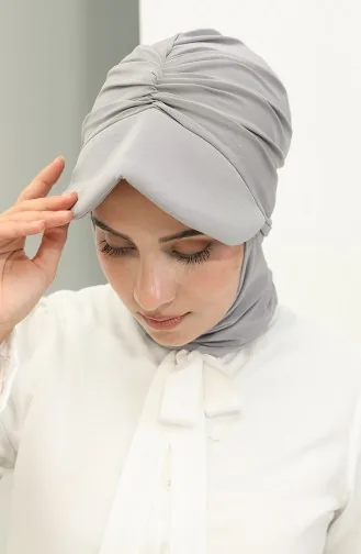 على استعداد لارتداء التوربان رمادي 0044-27