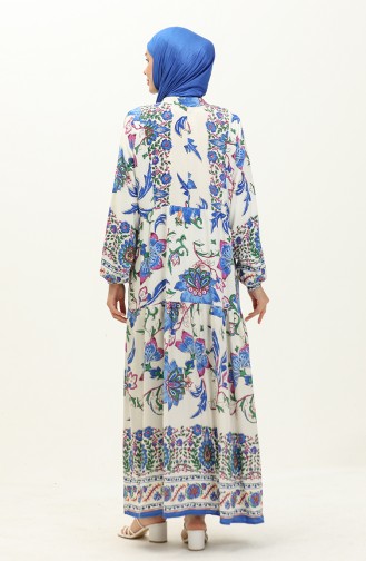 Alaçatı Robe Viscose à Motifs 5571Y-02 Saks 5571Y-02
