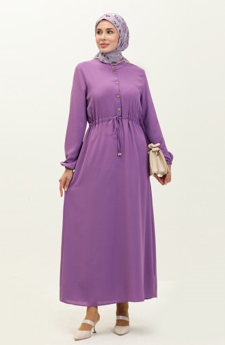 Shirred waist Dress 1002-01 Lilac 1002-01