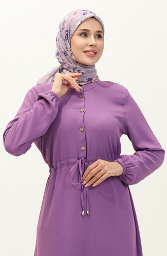 Shirred waist Dress 1002-01 Lilac 1002-01