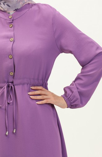 Shirred waist Dress 1002-01 Lilac 1002-01