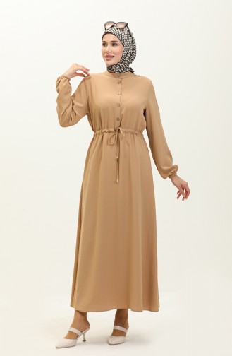 Shirred waist Dress  1002-02 Mink 1002-02