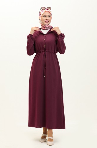 Shirred waist Dress 1002-03 Cherry 1002-03