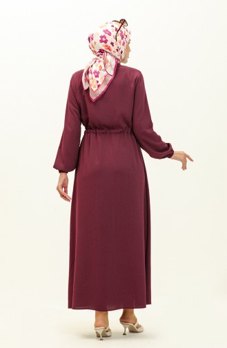 Shirred waist Dress 1002-03 Cherry 1002-03