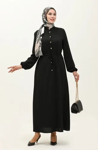 Robe Taille Plissée 1002-06 Noir 1002-06