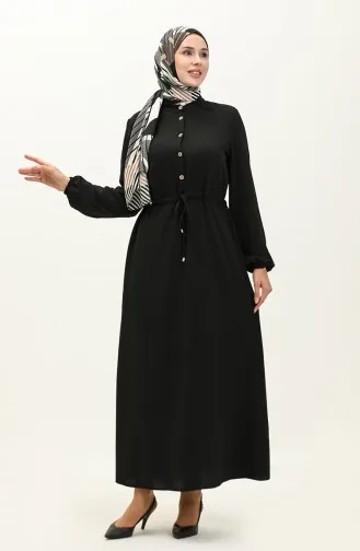 Robe Taille Plissée 1002-06 Noir 1002-06