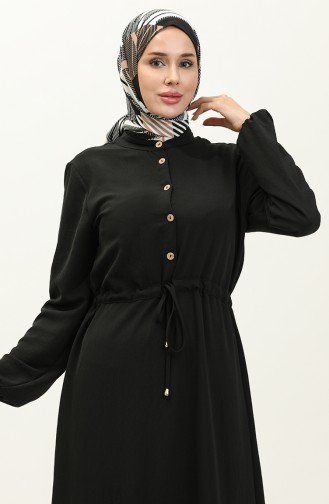 Shirred waist Dress 1002-06 Black 1002-06