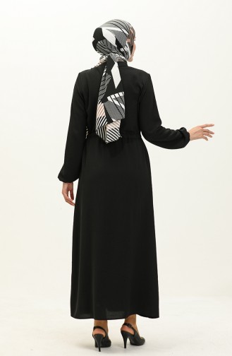 Shirred waist Dress 1002-06 Black 1002-06