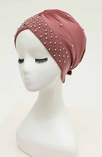 Kreuz Bonnet mit Perlen 0020-14 Rosa 0020-14