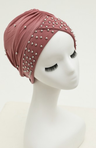 Kreuz Bonnet mit Perlen 0020-14 Rosa 0020-14