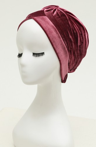 Bonnet en Velours 0038-04 Rose Pâle 0038-04