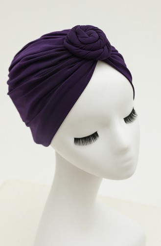 Lila Praktischer Turban 9025-08