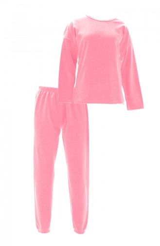 Akbeniz Polar Ensemble Pyjama Rose Pour Femme 4130 Rose 3587.Pembe
