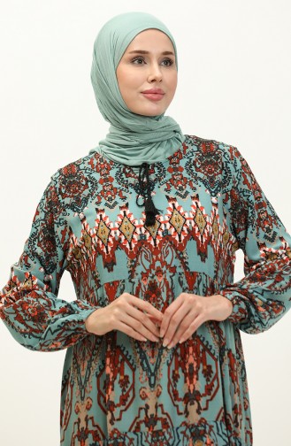 Robe Hijab Bleu menthe 4085-02