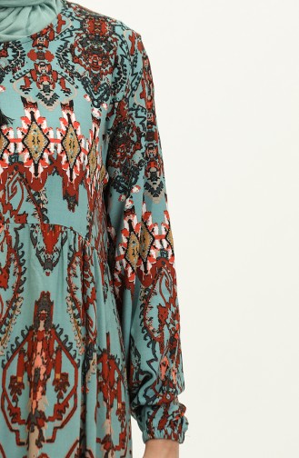Robe Hijab Bleu menthe 4085-02