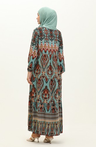 Robe Hijab Bleu menthe 4085-02
