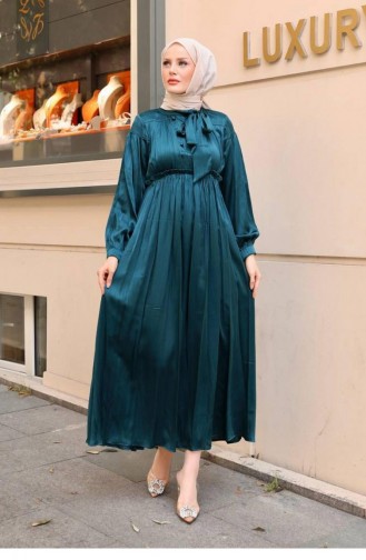 Smaragdgrün Hijab-Abendkleider 14695