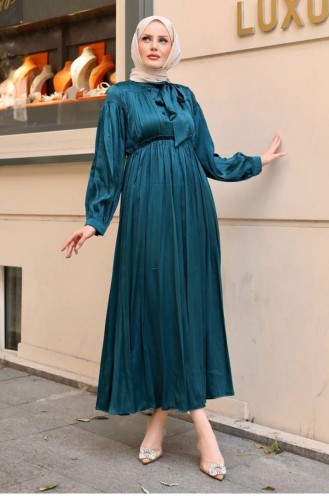 Smaragdgrün Hijab-Abendkleider 14695