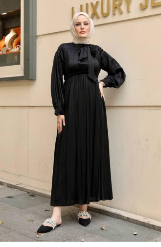 Schwarz Hijab-Abendkleider 14696