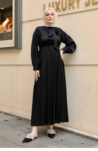 Black Hijab Evening Dress 14696