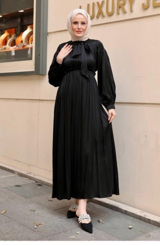 Schwarz Hijab-Abendkleider 14696