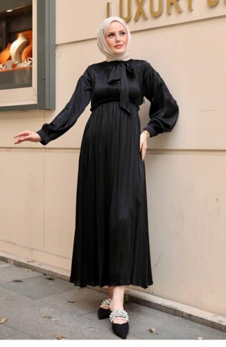 Black Hijab Evening Dress 14696