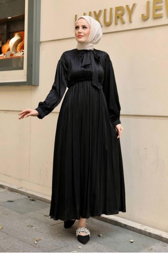Schwarz Hijab-Abendkleider 14696