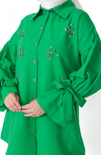 Taşlı Gömlek 0212-01 Yeşil