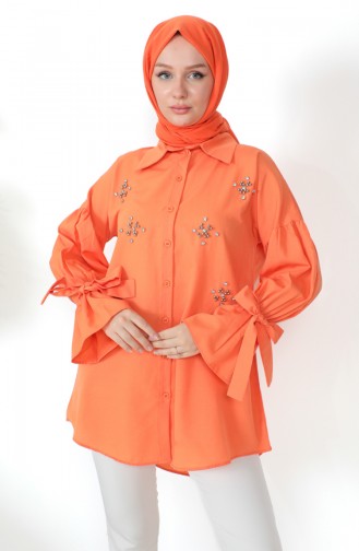 Orange Overhemdblouse 0212-05