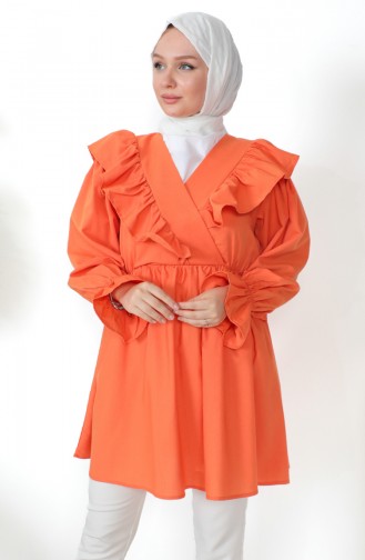 Ruffled Shirt 0213-01 Orange 0213-01