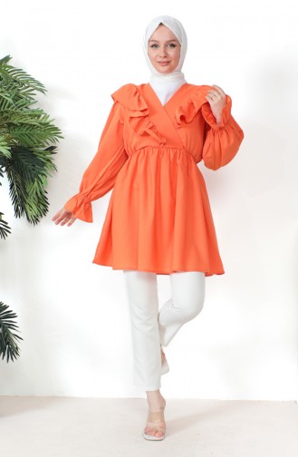 Ruffled Shirt 0213-01 Orange 0213-01