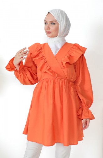 Ruffled Shirt 0213-01 Orange 0213-01