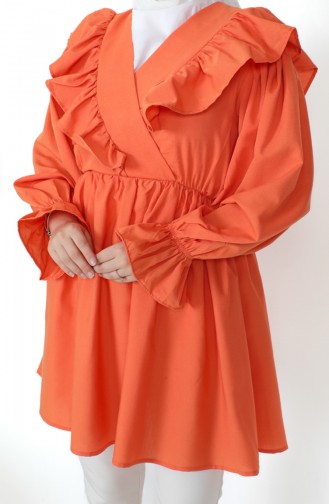 Ruffled Shirt 0213-01 Orange 0213-01