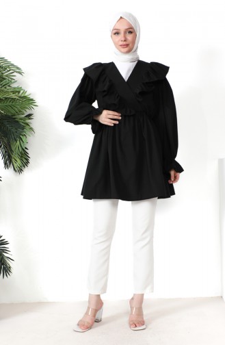 Black Overhemdblouse 0213-04