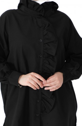 Ruffled Shirt 0217-01 Black 0217-01