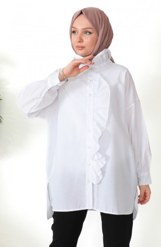 Ruffled Shirt 0217-02 white 0217-02