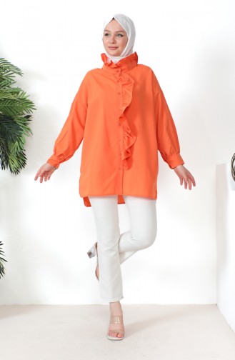 Ruffled Shirt 0217-03 Orange 0217-03