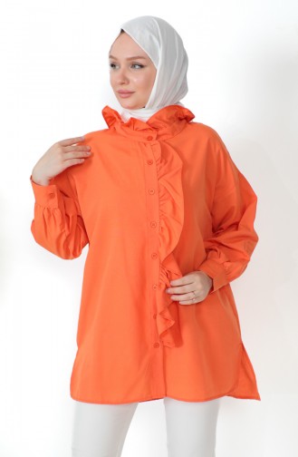 Ruffled Shirt 0217-03 Orange 0217-03