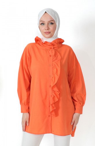 Ruffled Shirt 0217-03 Orange 0217-03