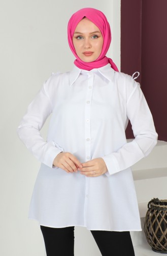 White Overhemdblouse 0222-07