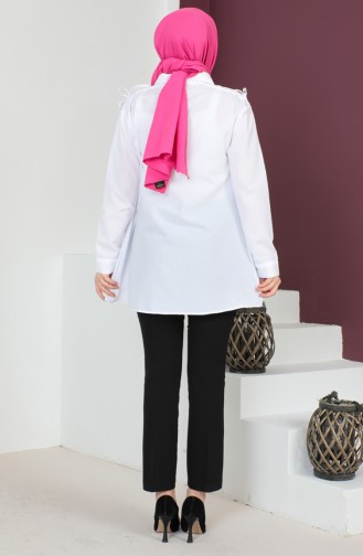 White Overhemdblouse 0222-07