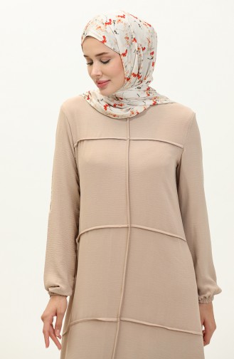 Beige İslamitische Jurk 6595-02