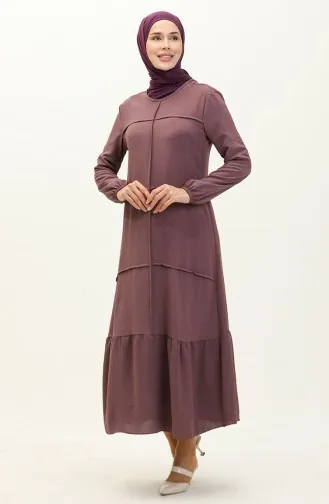 Aerobin Stoff gerafftes Kleid 6595-07 Flieder 6595-07