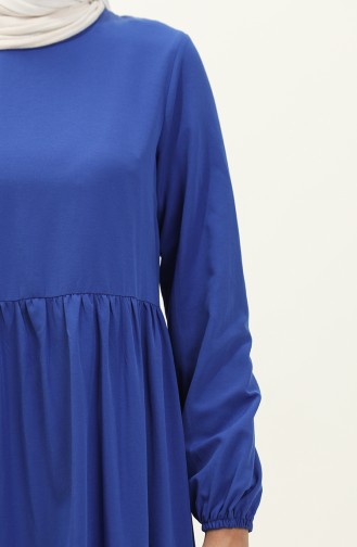 Geplooide Jurk 1084-01 Indigo 1084-01