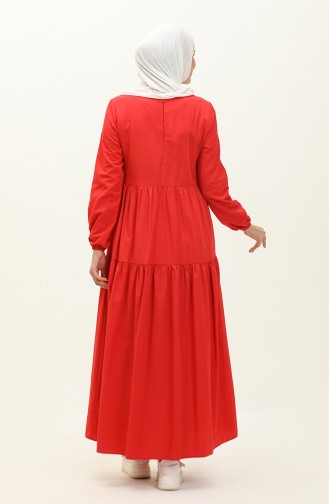 Robe Plissée 1084-03 Rouge 1084-03