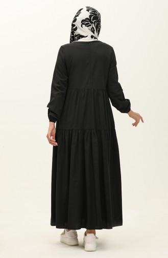 Gerafftes Kleid 1084-05 Schwarz 1084-05